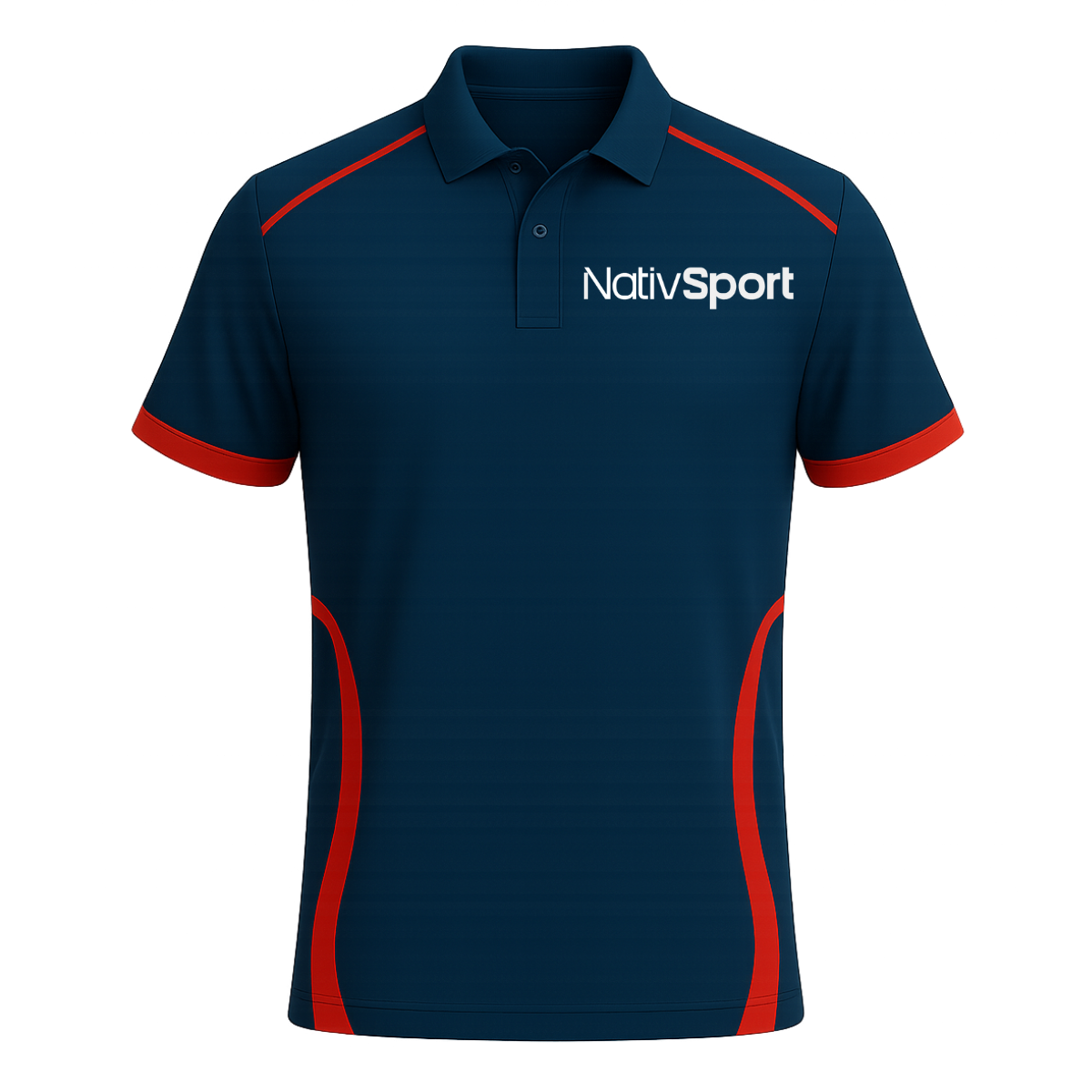 NativSport Sports Polo T-Shirt Navy Blue and Orange – Elite Performance Wear