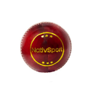 Red NativSport Leather Cricket Ball