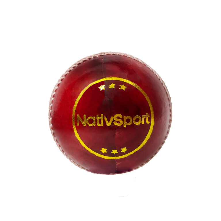 Red NativSport Leather Cricket Ball