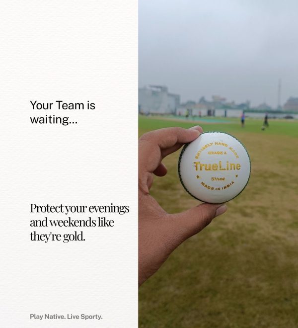 Nativ Sport - White Cricket Leather Ball